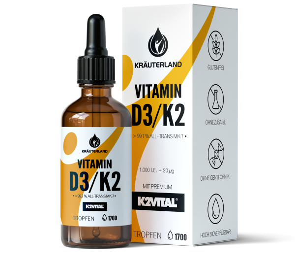 Premium Vitamin D3 + K2 Tropfen 50ml